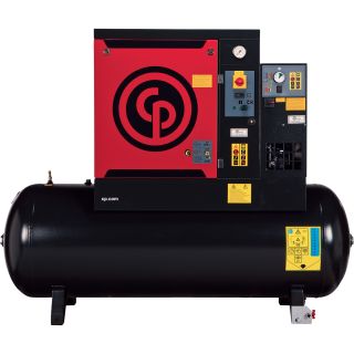 Chicago Pneumatic Quiet Rotary Screw Air Compressor with Dryer — 10 HP, 230 Volts, 3 Phase, Model# QRS10HPD-150  21   49 CFM Air Compressors