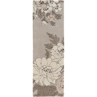 Mount Perry Taupe/Light Gray Floral Area Rug
