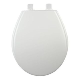 BEMIS Adjustable Slow Close Never Loosens Round Closed Front Toilet Seat in White 530SLOW 000