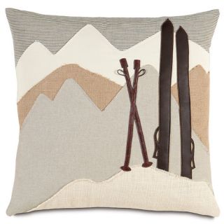 Eastern Accents Ski Lodge On The Piste Throw Pillow