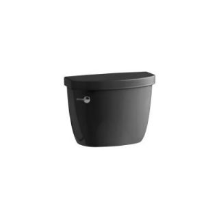 KOHLER Cimarron 1.28 GPF Single Flush Toilet Tank Only with AquaPiston Flushing Technology in Black Black K 4421 7