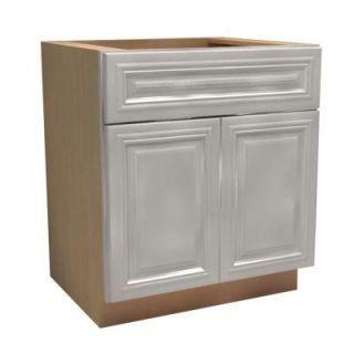 Home Decorators Collection 27x34.5x24 in. Coventry Assembled Sink Base Cabinet with 24 in. 2 Doors and 1 False Drawer Front in Pacific White SB27 CPW