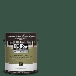 BEHR Premium Plus Ultra 1 gal. #470F 7 Deep Jungle Semi Gloss Enamel Exterior Paint 585301