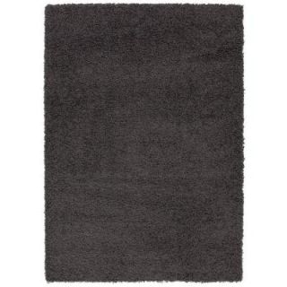 Sweet Home Stores Cozy Shag Collection Charcoal Grey 3 ft. 3 in. x 4 ft. 7 in. Indoor Area Rug COZY2764 3X5