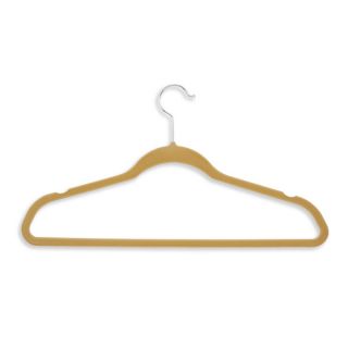 Flocked Suit Hanger  20pk tan