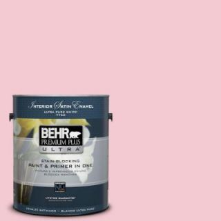 BEHR Premium Plus Ultra 1 gal. #P160 1 Angel Kiss Satin Enamel Interior Paint 775001