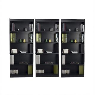 Bestar 5 Shelf Standard Wall Bookcase in Charcoal   65715 67 PKG