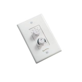 Casablanca 4 Speed Almond and White Dual Rotary Control and Variable Light Dimmer DISCONTINUED W 81
