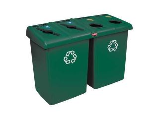 53" Recycling Station, Dark Green ,Rubbermaid, 1792373