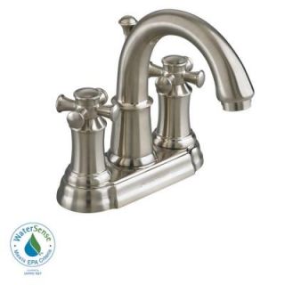 American Standard Portsmouth 4 in. 2 Handle High Arc Bathroom Faucet with Speed Connect Drain in Satin Nickel 7420.221.295