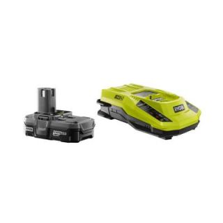 Ryobi ONE+ 18 Volt Lithium Ion Battery and IntelliPort Charger Upgrade Kit P128