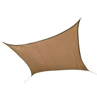 ShelterLogic 16 ft. x 16 ft. Sand Square Heavy Weight Sun Shade Sail (Poles Not Included) 25723