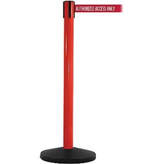 SafetyMaster 450 Red Retractable Belt Barrier with 8.5 Red/White AUTHORIZED Belt