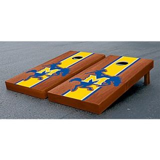 Victory Tailgate NCAA Rosewood Stained Cornhole Game Set; Mcneese State Cowboys