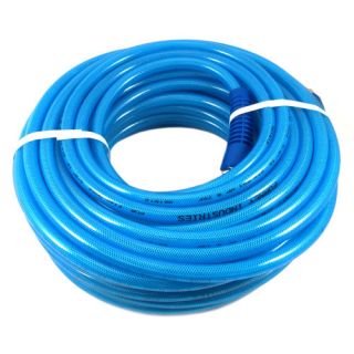 Forney 75444 Air Hose Blue Polyurethane Flex with 1/4 Inch Male NPT Fittings On Both Ends 3/8 Inch b