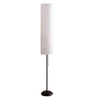 58 in. Black Paper Shade Floor Lamp with Pull Chain 18295 003
