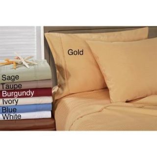 Egyptian Cotton 1000 Thread Count Striped Sheet Set Cal King / Gold
