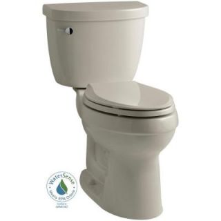 KOHLER Cimarron 2 piece 1.28 GPF High Efficiency Elongated Toilet with AquaPiston Flushing Technology in Sandbar K 3609 G9