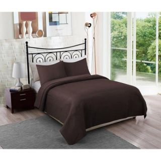 Solid Brown Bedding Quilt Set