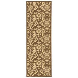 Safavieh Courtyard Chocolate/Natural 2 ft. 3 in. x 12 ft. Runner CY3416 3409 212