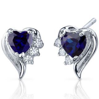 Oravo Cupids Grace 1.50 Carats Blue Sapphire Heart Shape Cubic