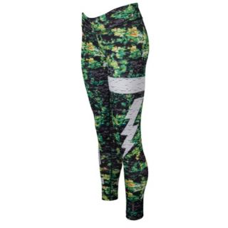 Reebok Dance Sequin Tights   Womens   Training   Clothing   White/Bright Green