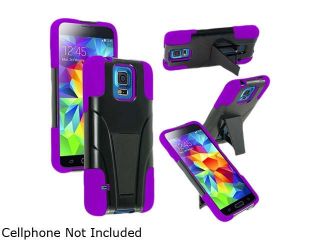 Insten Purple Skin / Black Hard Hybrid Rubber Case Cover for Samsung Galaxy S5 SV 1793935