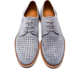 Paul Smith Grey Suede Perforated Frank City Derbys