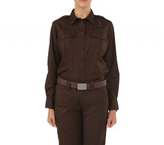 Womens 5.11 Tactical B Class Taclite PDU Short Sleeve Shirt   Brown