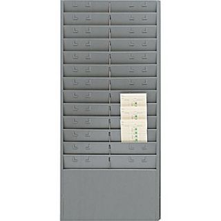 SteelMaster  12/24 Pocket Time Card Rack, Steel, Gray