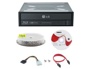 LG UH12NS30 12X M Disc Blu ray Reader ONLY / CD DVD Internal burner Writer Drive + FREE 10pk Mdisc DVD + Nero Software Disc + Cables & Mounting Screws