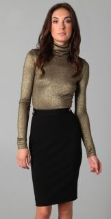Diane von Furstenberg Eniola Metallic Turtleneck Sweater