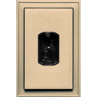 Builders Edge 8.125 in. x 12 in. #045 Sandstone Maple Jumbo Electrical Mounting Block Centered 130110020045