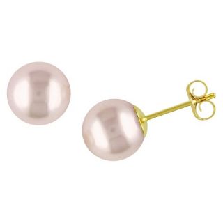 Allura 7 7.5mm Round Freshwater Cultured Pearl Stud Earrings in 14k