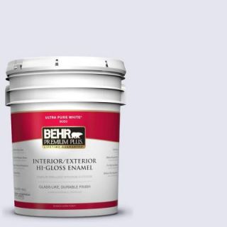 BEHR Premium Plus 5 gal. #630C 1 Lavender Haze Hi Gloss Enamel Interior/Exterior Paint 805005