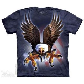 The Mountain Adult Dark Purple 100% Cotton Fierce Eagle T Shirt (Size Medium)
