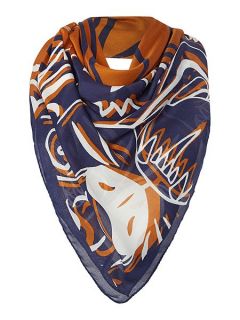 Kenzo Four tigers modal square scarf Tobacco