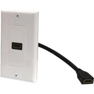 Steren 526 101wh HDMI Wall Plate and Pigtail