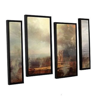 ArtWall Before The Rain 4 Piece Canvas Staggered Set 36 x 54 Floater Framed (0str003i3654f)