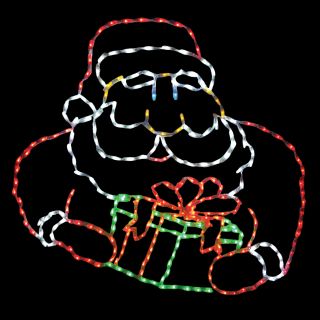 Jolly Santa with Gift Box LED Light by Brite Ideas