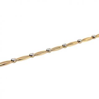 Michael Anthony Jewelry® 14K Gold Heart and Bar 7 1/4" Line Bracelet   8098098