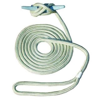 20 ft. 1/2 in. Hand Spliced Double Braid Gold Dock Line BR52886