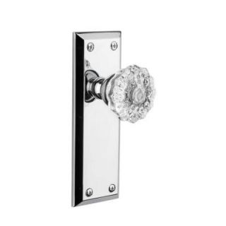 Grandeur Fifth Avenue Bright Chrome Plate with Double Dummy Fontainebleau Knob FAVFON 22 BC