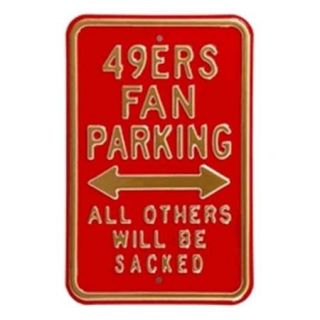 Authentic Street Signs SS 35130 49ers Sacked Parking Sign