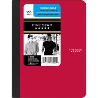 Five Star Wireless Composition Book, White, 100 Sheets, Colors May Vary