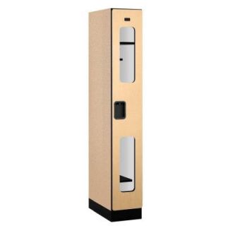Salsbury Industries S 31000 Series 12 in. W x 76 in. H x 21 in. D Single Tier See Through Designer Wood Locker in Maple S 31161MAP