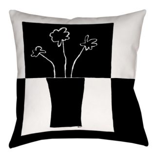 Minimalist Flower in Vase 2 Printed Throw Pillow by Thumbprintz
