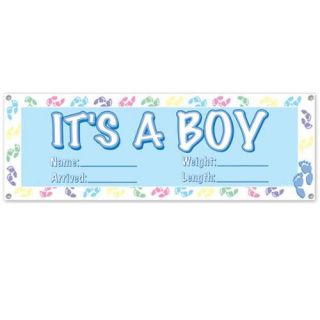 Bulk Buys Its A Boy Sign Banner   Case of 60