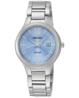Seiko Womens Solar Stainless Steel Bracelet Watch 29mm SUT209