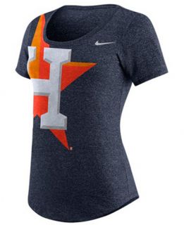 Nike Womens Houston Astros Marled Scoop Logo T Shirt   Sports Fan
